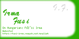 irma fusi business card